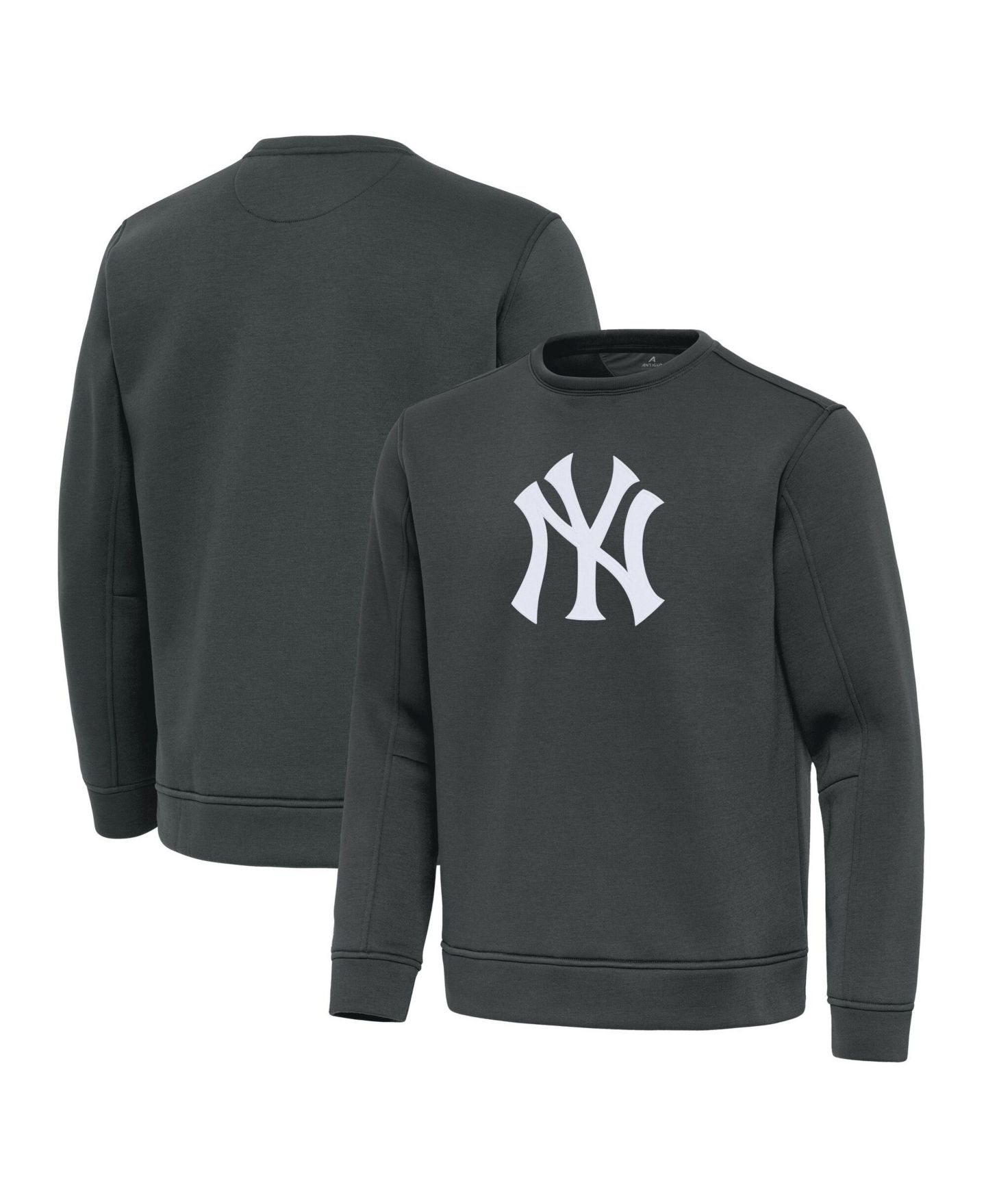 Мужская толстовка Antigua Pewter New York Yankees Relevant Lightweight Pullover — фото 1