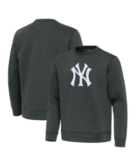 Мужская толстовка Antigua Pewter New York Yankees Relevant Lightweight Pullover