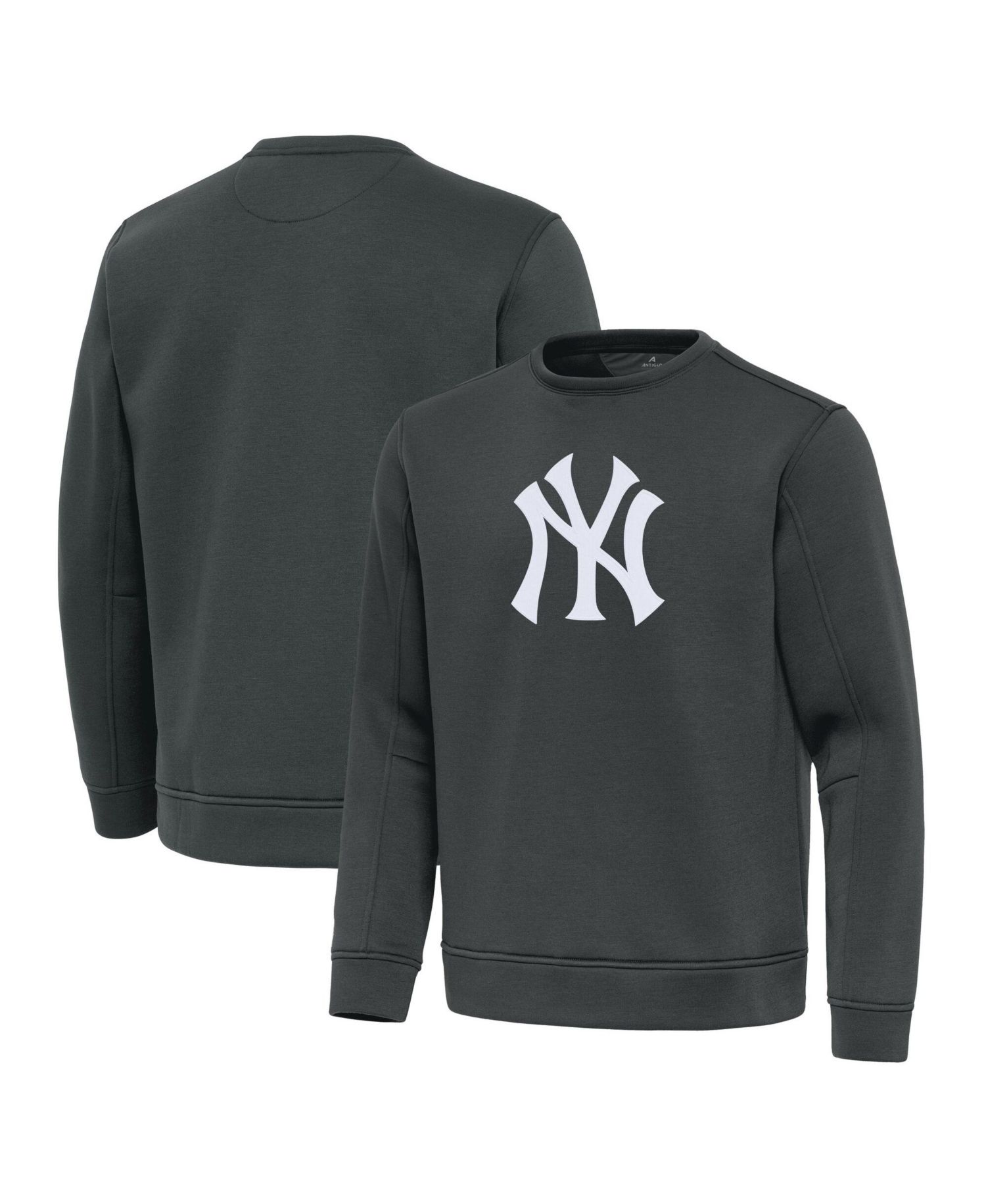 Men's Pewter New York Yankees Relevant Lightweight Pullover Sweatshirt