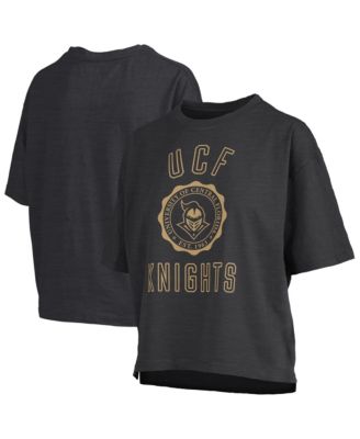 Women's Black UCF Knights Motley Crew Bishop Waist Length Oversized Slub T-Shirt