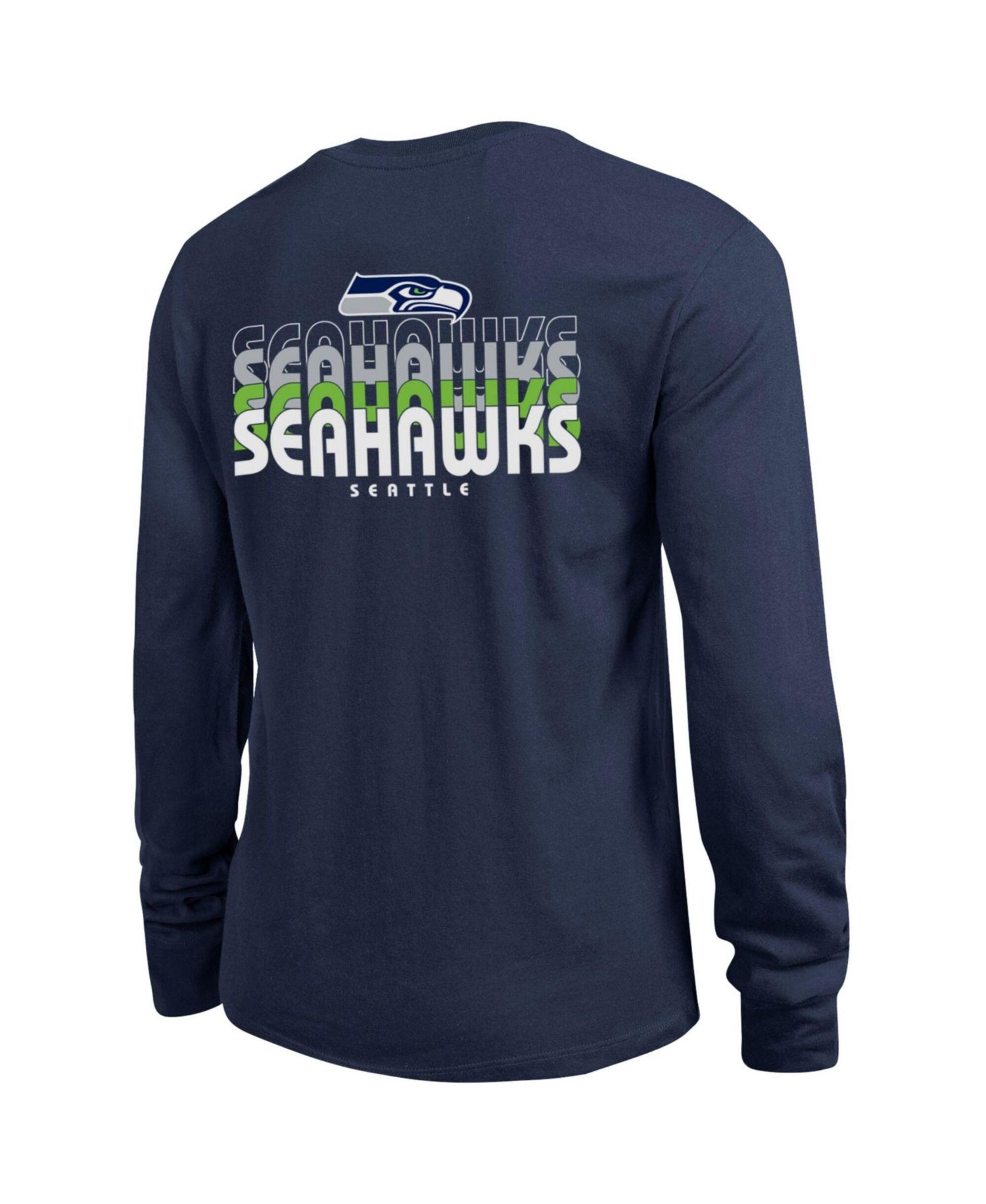 Women's College Navy Seattle Seahawks Core Long-Sleeve T-Shirt
