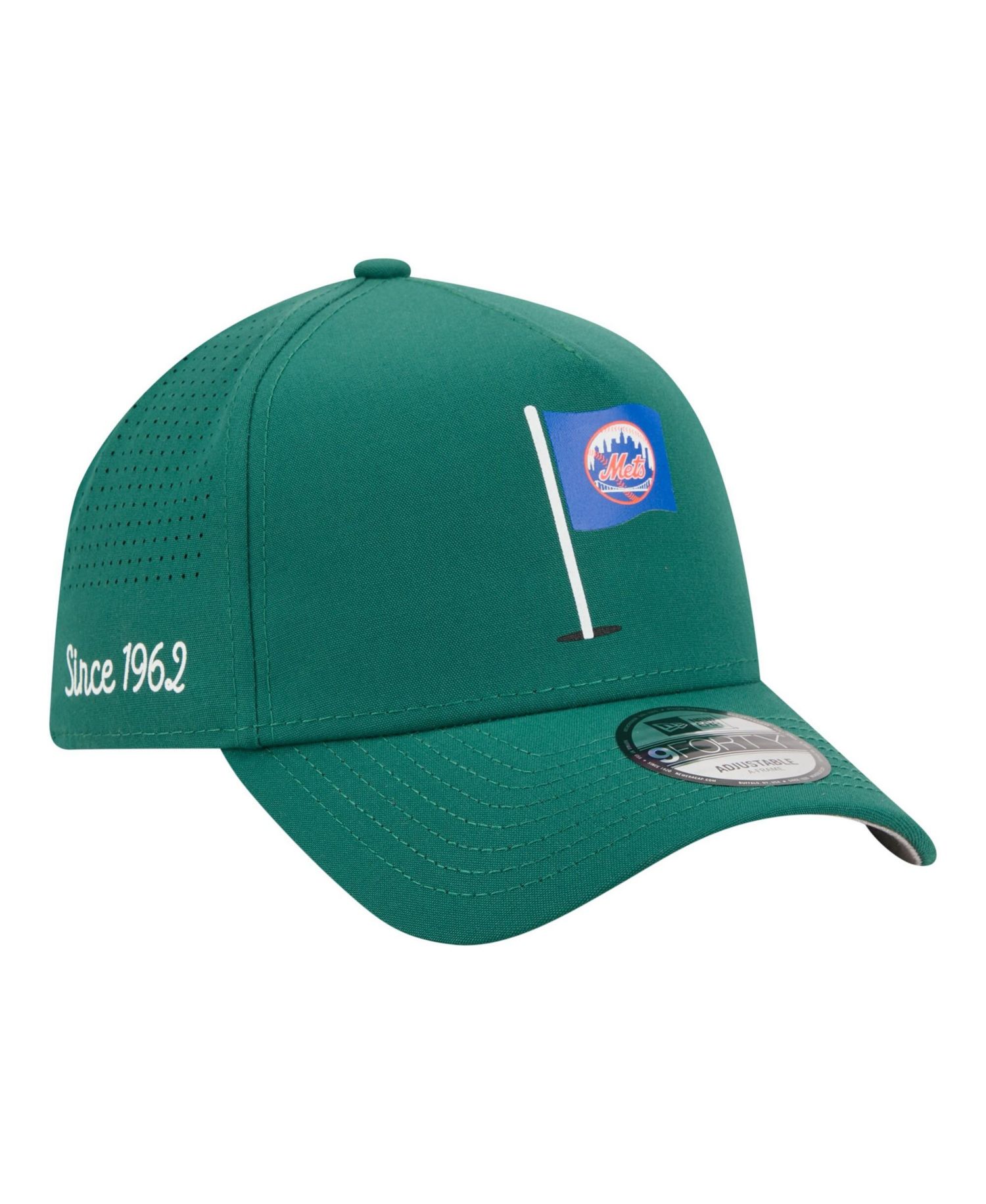 Men's Green New York Mets Pin Seeker 9FORTY A-Frame Adjustable Hat