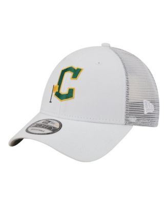 Men's White Cleveland Guardians Flag 9FORTY Trucker Adjustable Hat