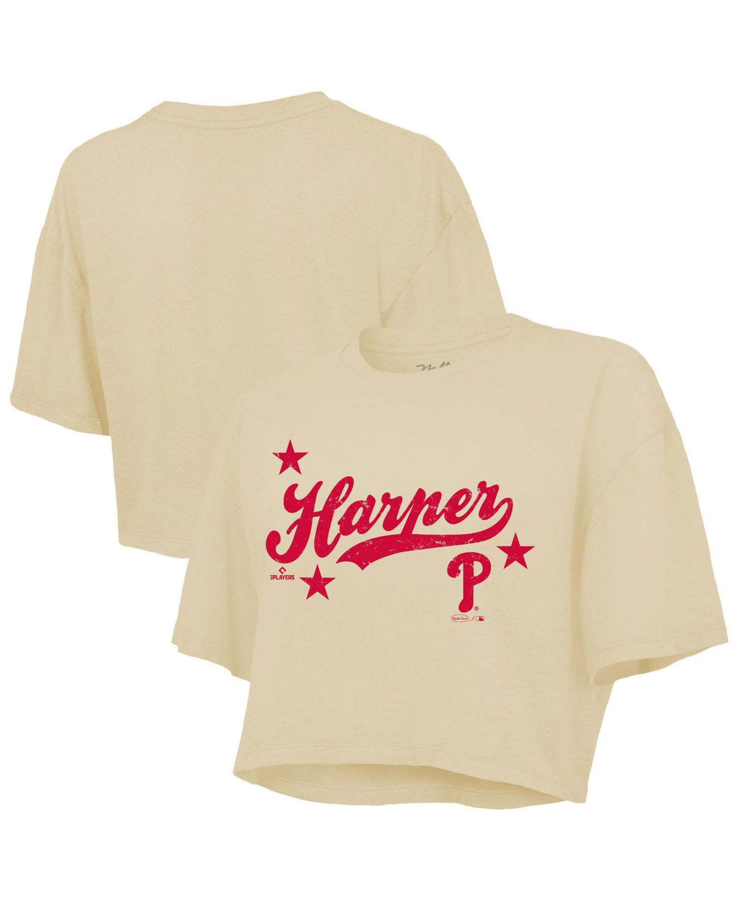 Women's Bryce Harper Cream Philadelphia Phillies Boxy Crop Top