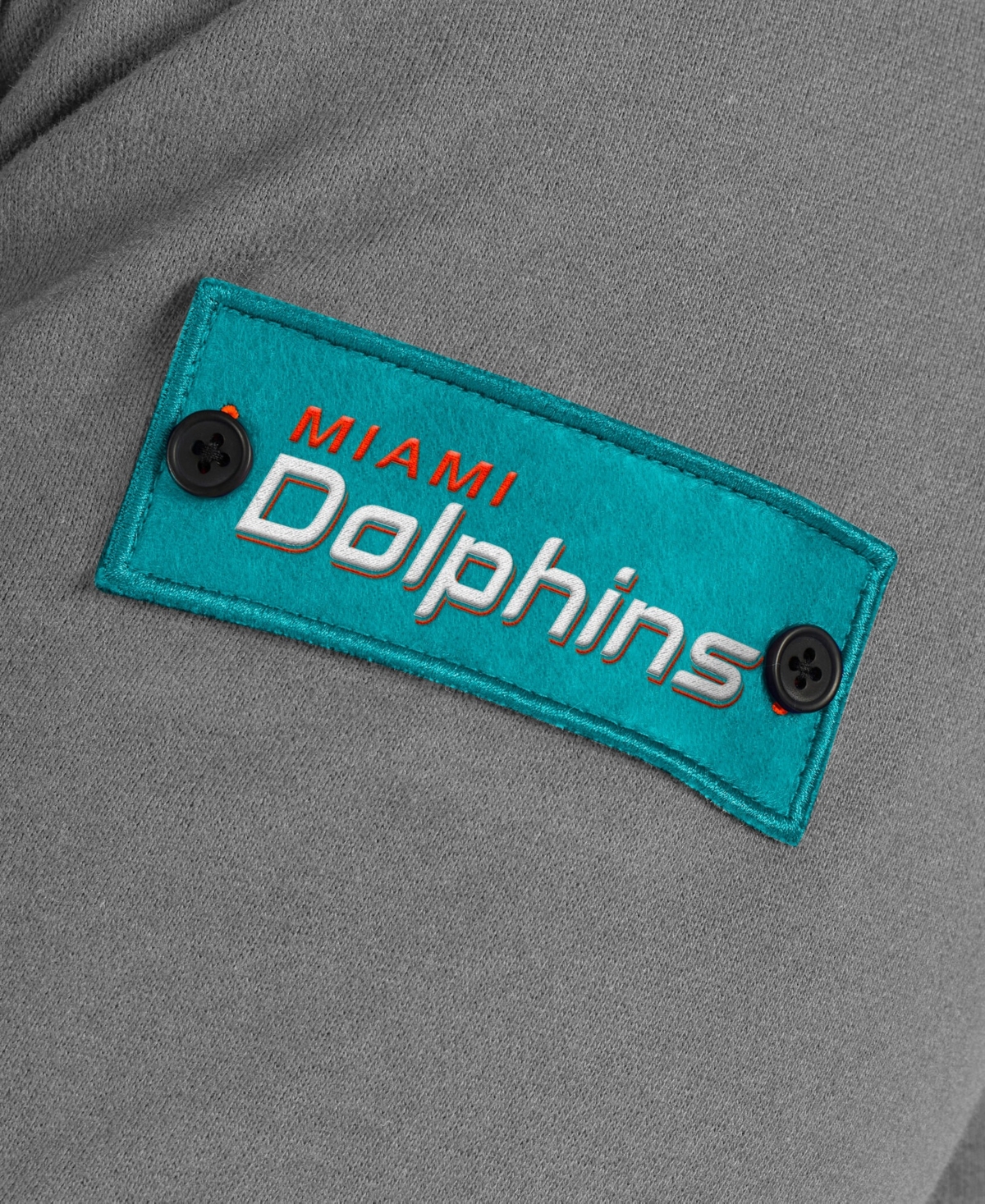 J. Palmer Men's Graphite Miami Dolphins QB1 Full-Zip Sweatshirt