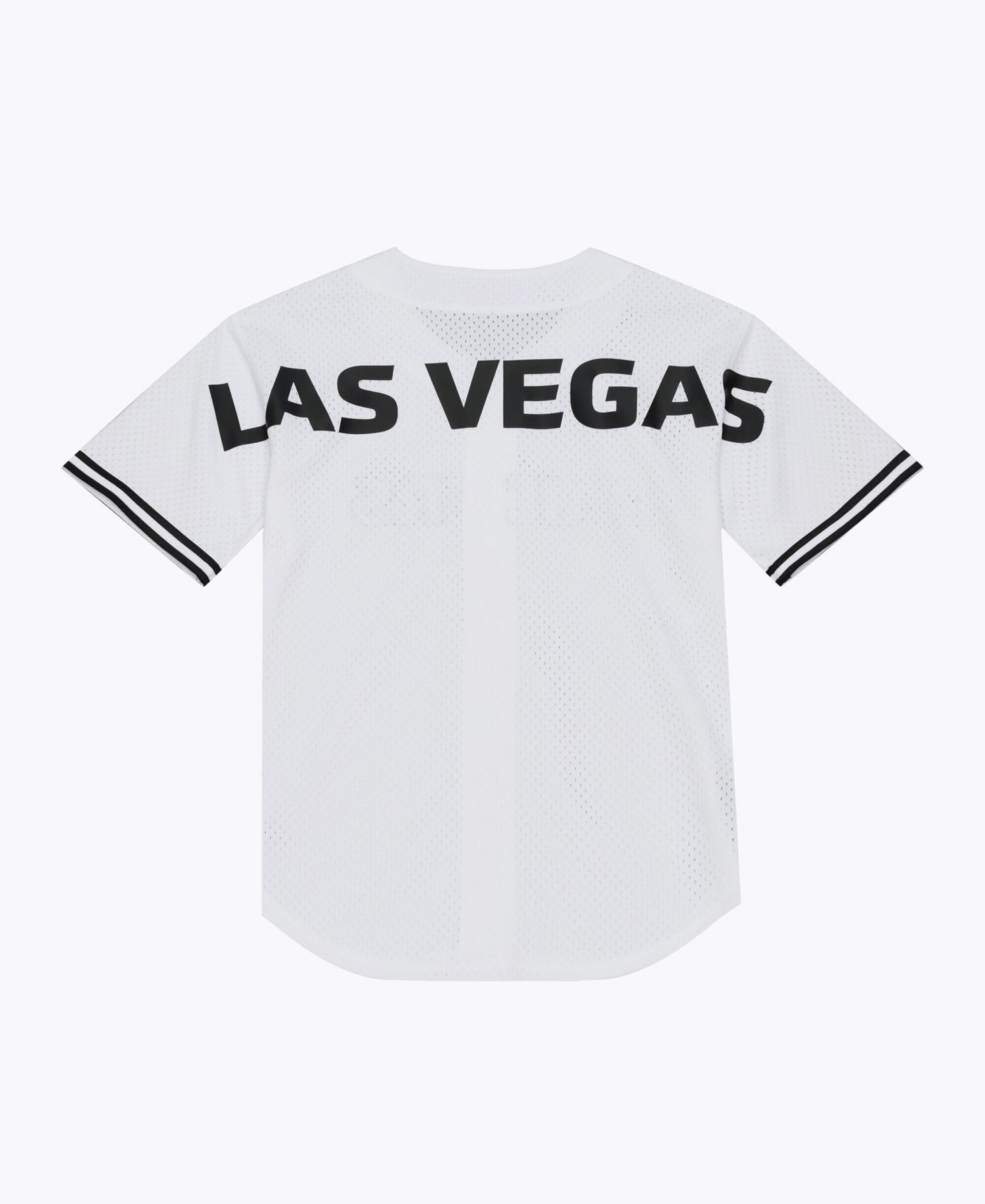 Men's White Las Vegas Raiders Monochrome Mesh Full-Button Baseball Jersey