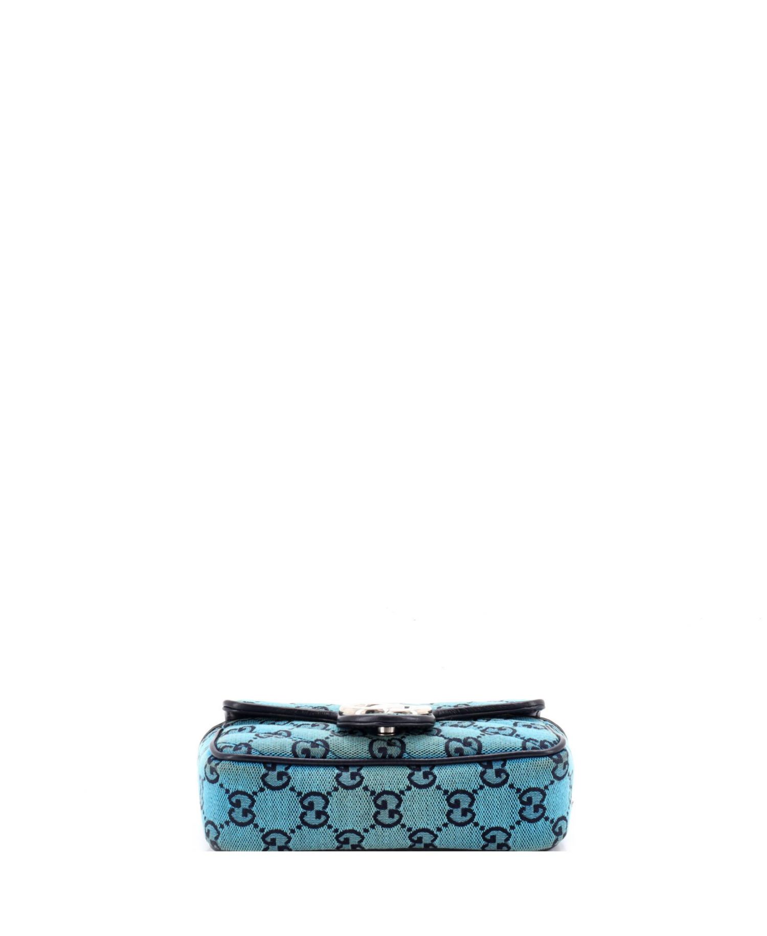 Super Mini GG Marmont Flap Bag Diagonal Quilted GG Canvas