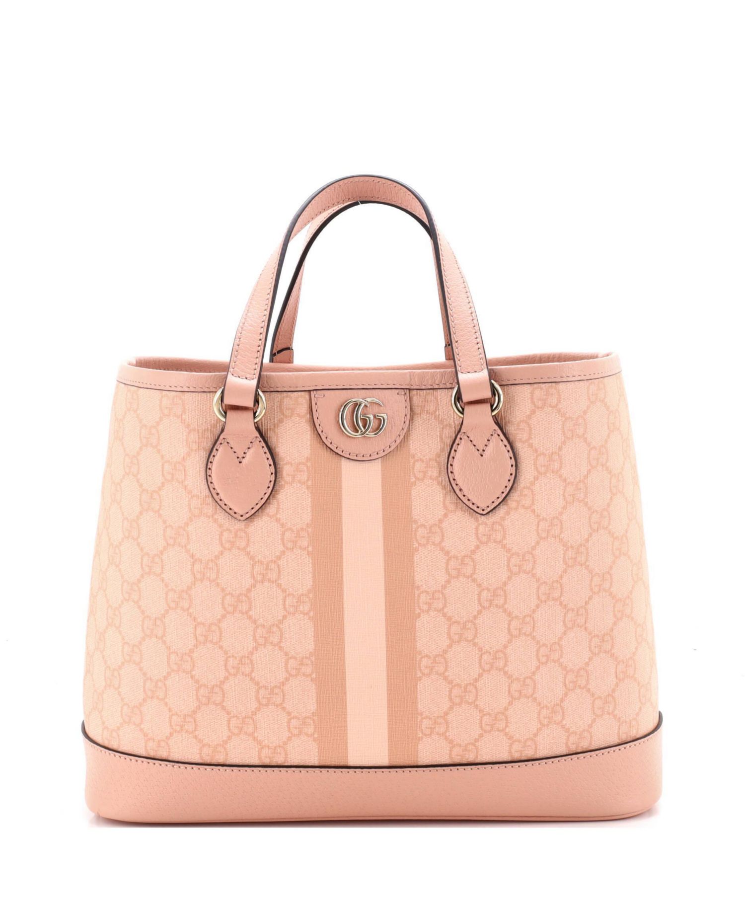 Small Ophidia Top Handle Tote Coated Canvas with Leather