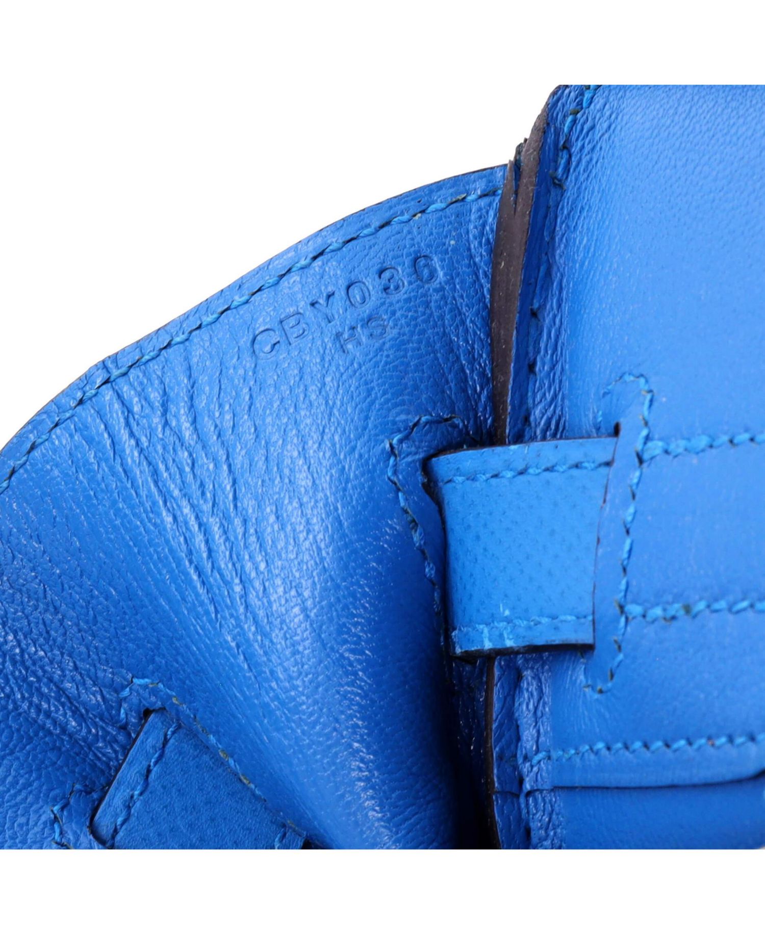 Birkin 30 Handbag Blue Epsom with Gold Hardware