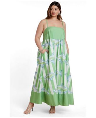 Women's Plus Size Printed Relaxed Maxi Dress