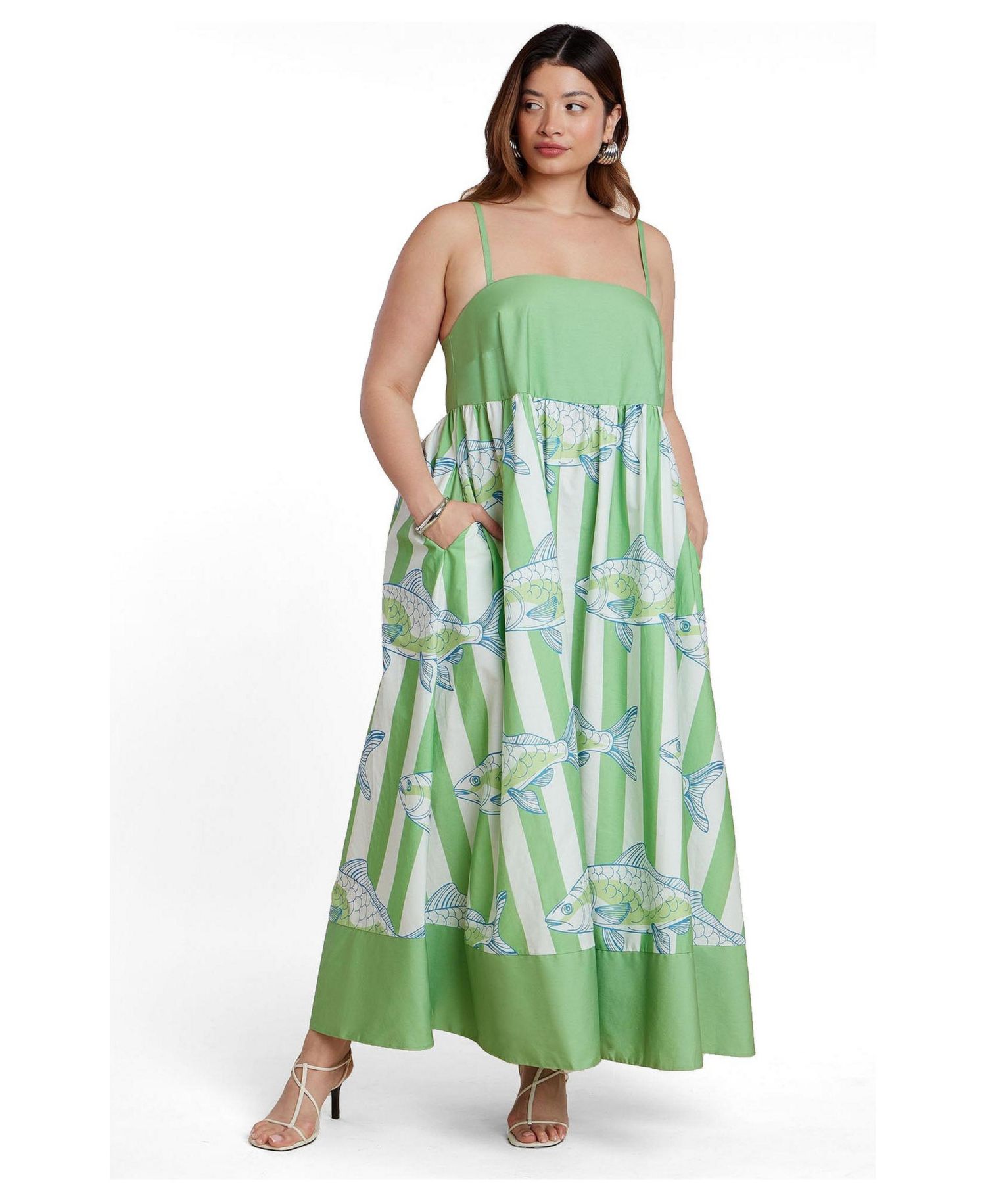 Women's Plus Size Printed Relaxed Maxi Dress