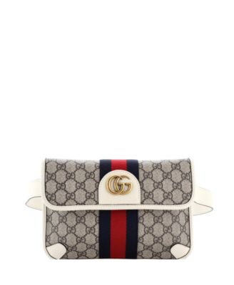 Ophidia Flap Belt Bag GG Coated Canvas with Leather