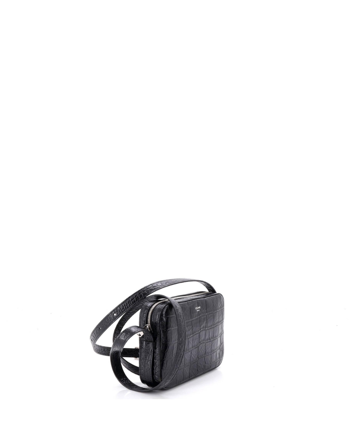 Pre-Owned Celine Mini Horizontal Phone Pouch Embossed Leather
