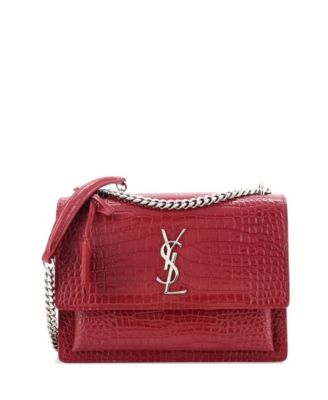 Medium Sunset Crossbody Bag Embossed Leather
