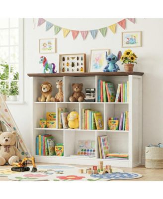 10 Cubes Storage Bookshelf, Floor Standing Bookcase