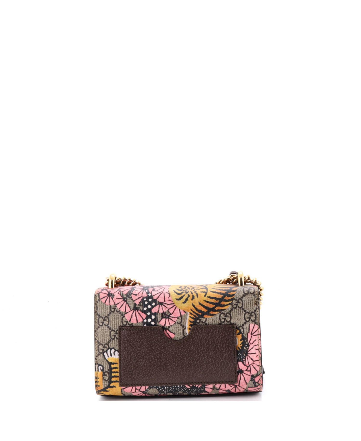 Small Padlock Shoulder Bag Bengal Print GG Coated Canvas