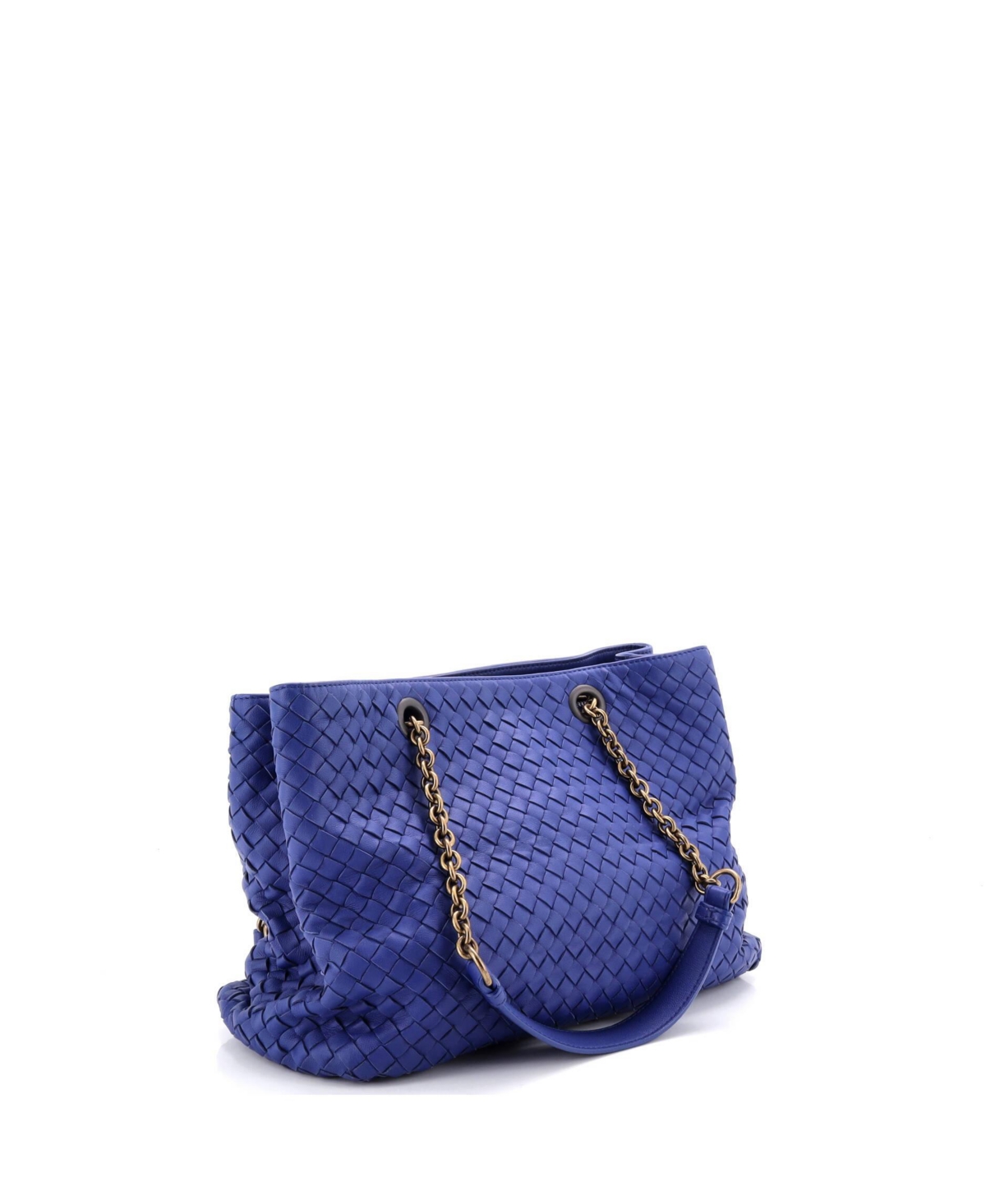 Pre-Owned Bottega Veneta Medium Double Chain Tote Intrecciato Nappa