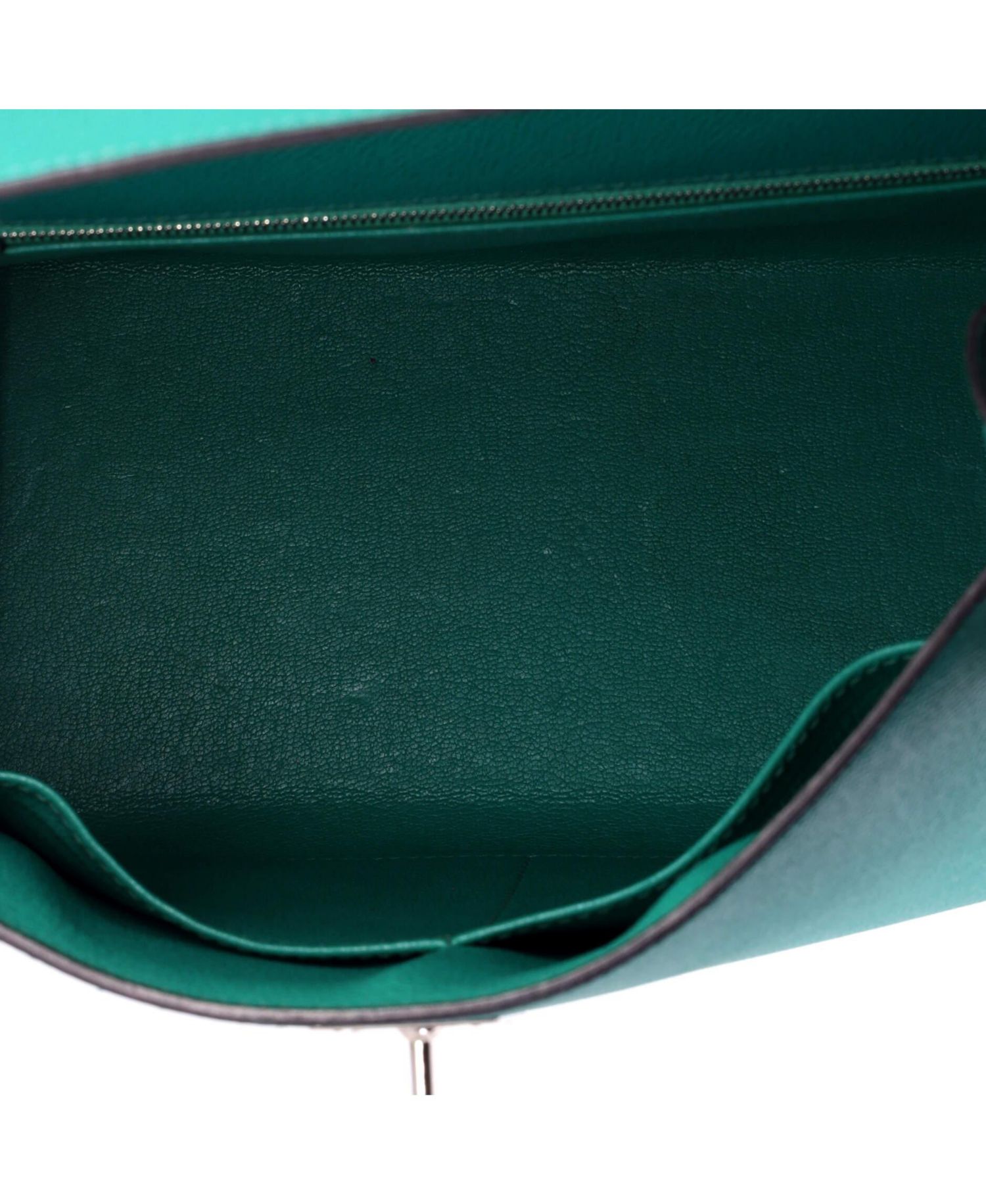 Kelly 28 Handbag Blue Epsom with Palladium Hardware