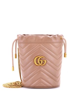 Mini GG Marmont Bucket Bag Matelasse Leather