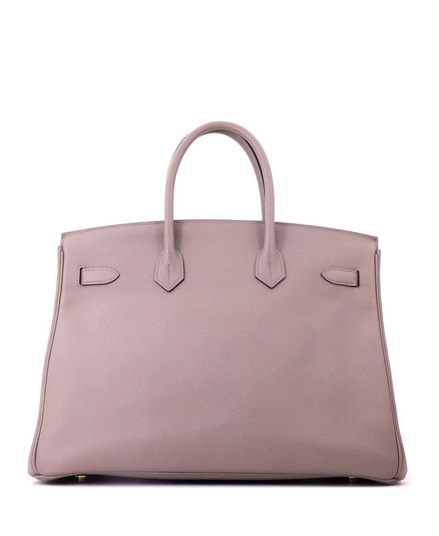 Birkin 35 Handbag Grey Epsom with Gold Hardware