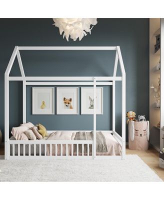 Kids House Shaped Bed with Triangular Top