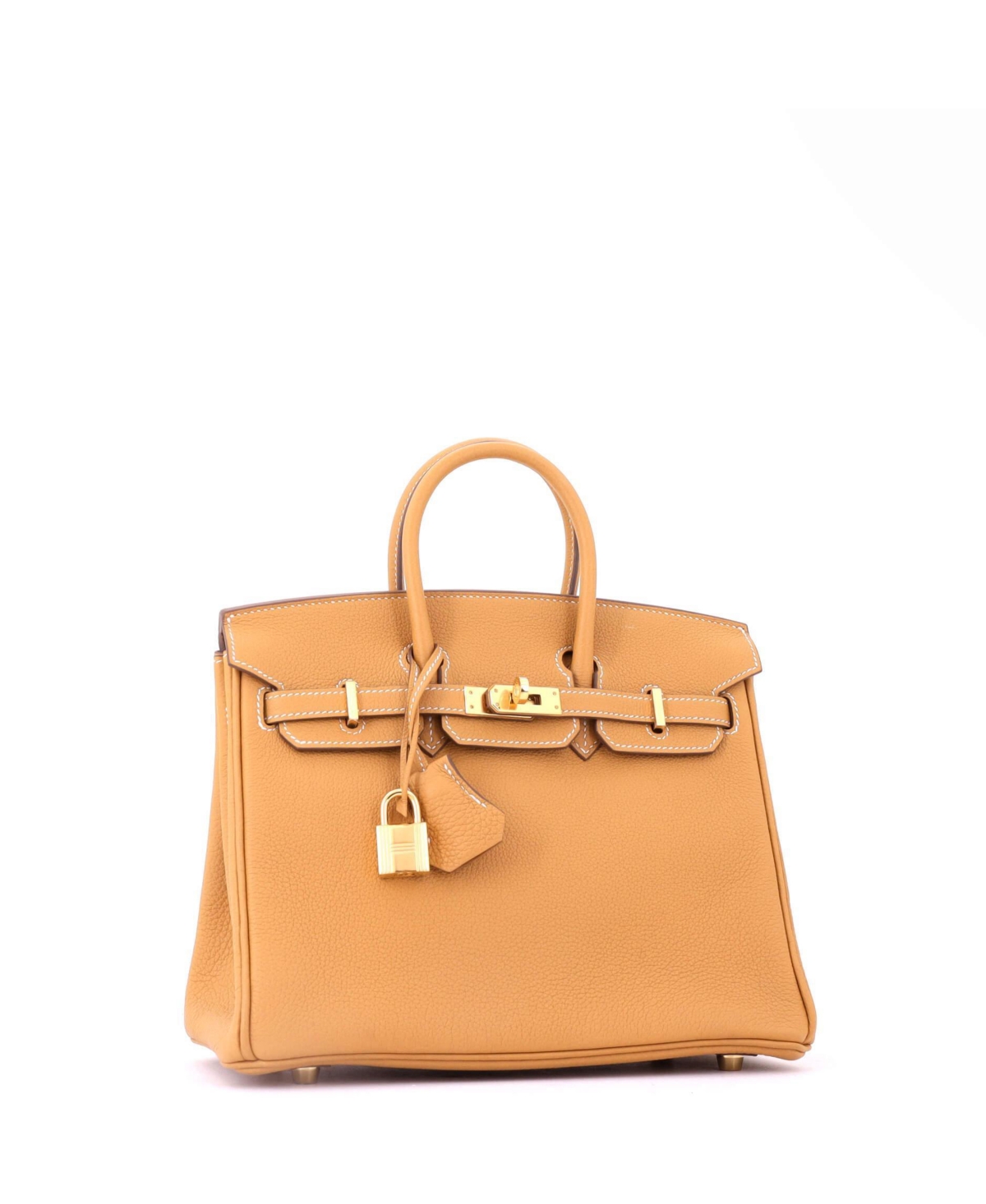 Pre-Owned HERMES Birkin 25 Handbag Brown Togo with Gold Hardware