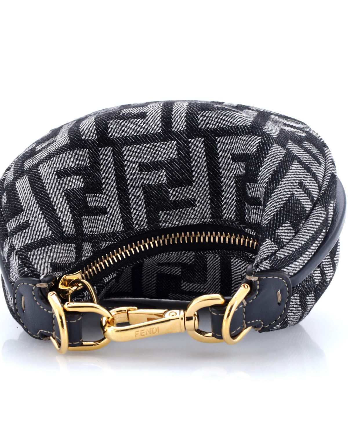 Pre-Owned Fendi Nano Fendigraphy Bag Zucca Denim