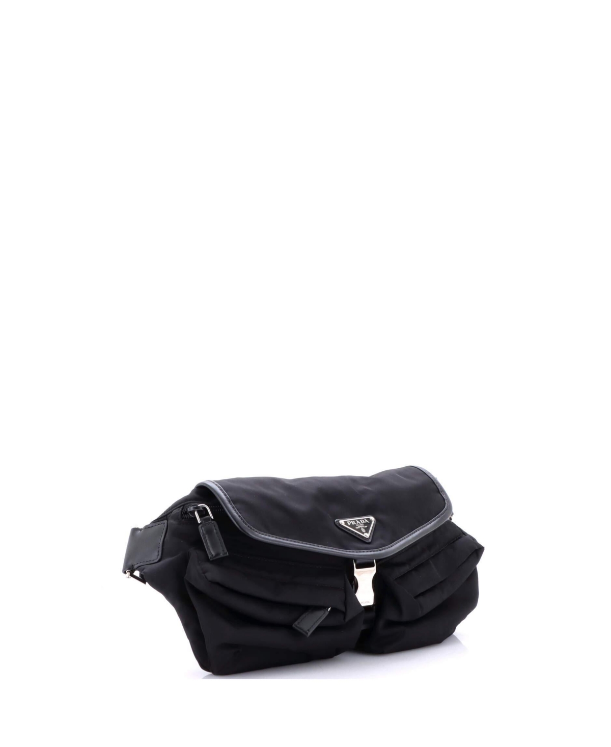Pre-Owned Prada Double Front Pocket Belt Bag Re-Nylon