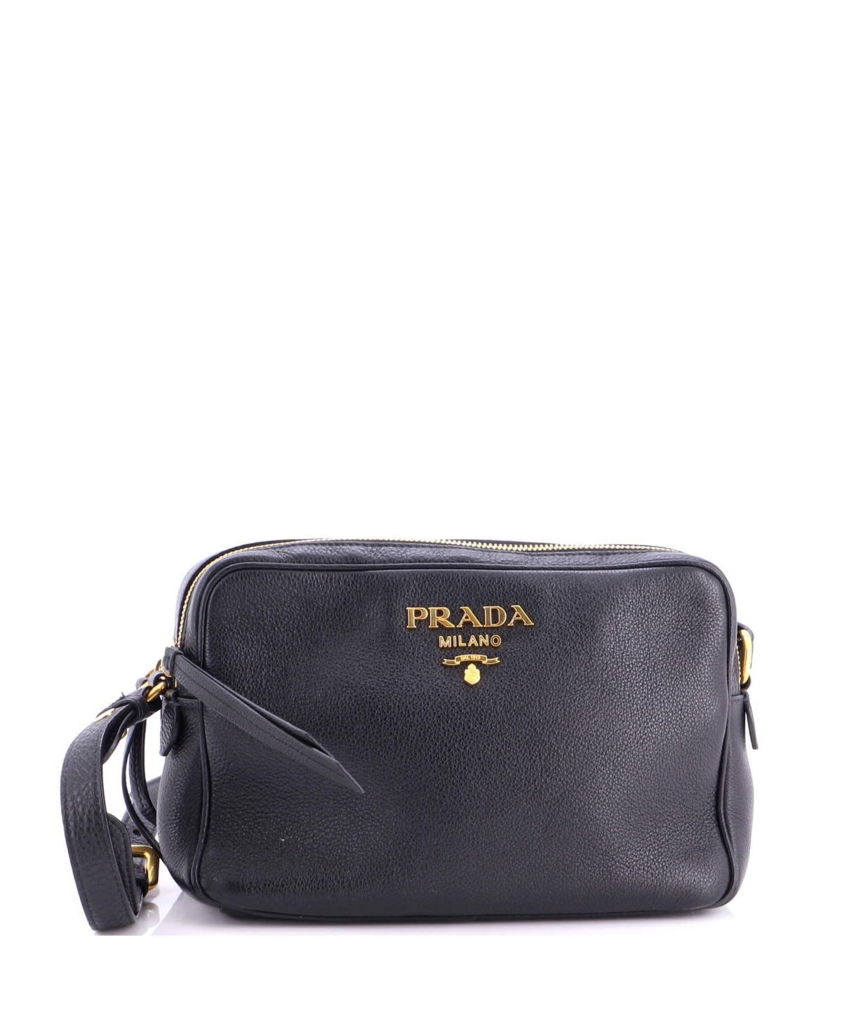 Pre-Owned Prada Medium Double Zip Camera Bag Vitello Phenix
