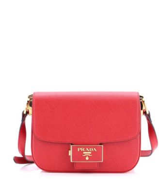 Small Embleme Flap Bag Saffiano Leather