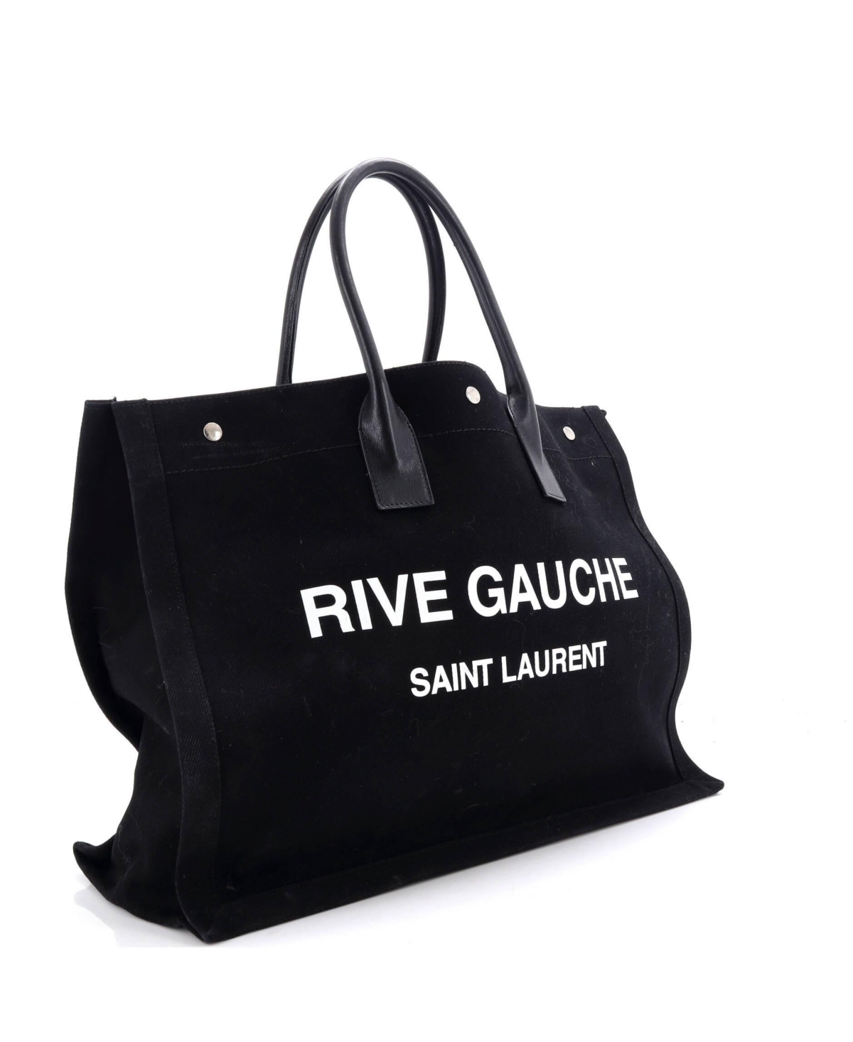 Pre-Owned Saint Laurent Large Rive Gauche Shopper Tote Canvas