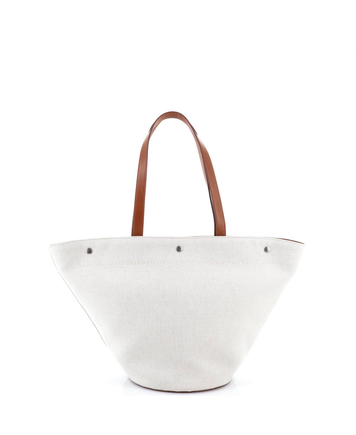 Pre-Owned Saint Laurent Rive Gauche Trapezoid Tote Canvas