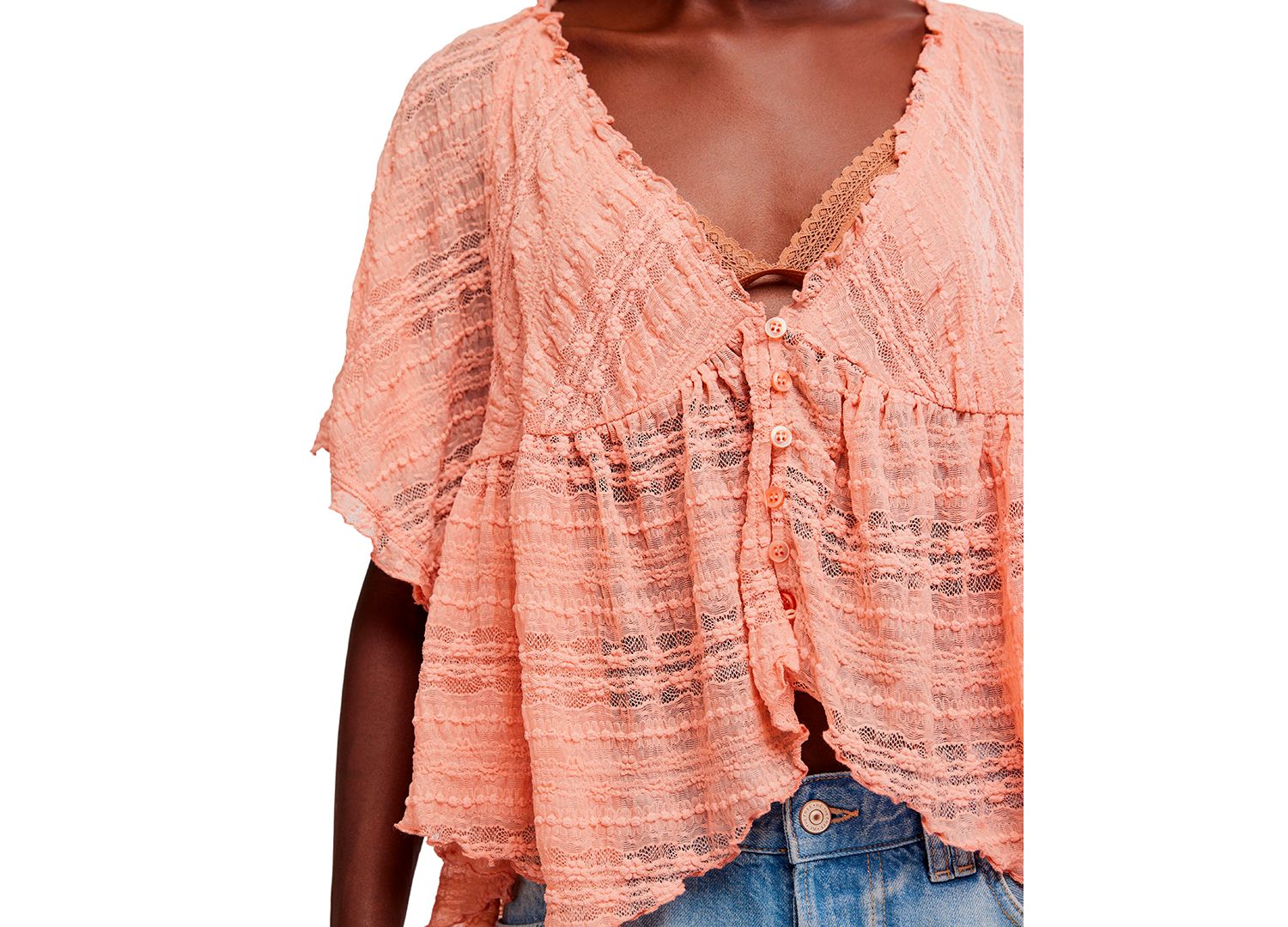 Women's In Your Dreams Plunge V-Neck Lace Top