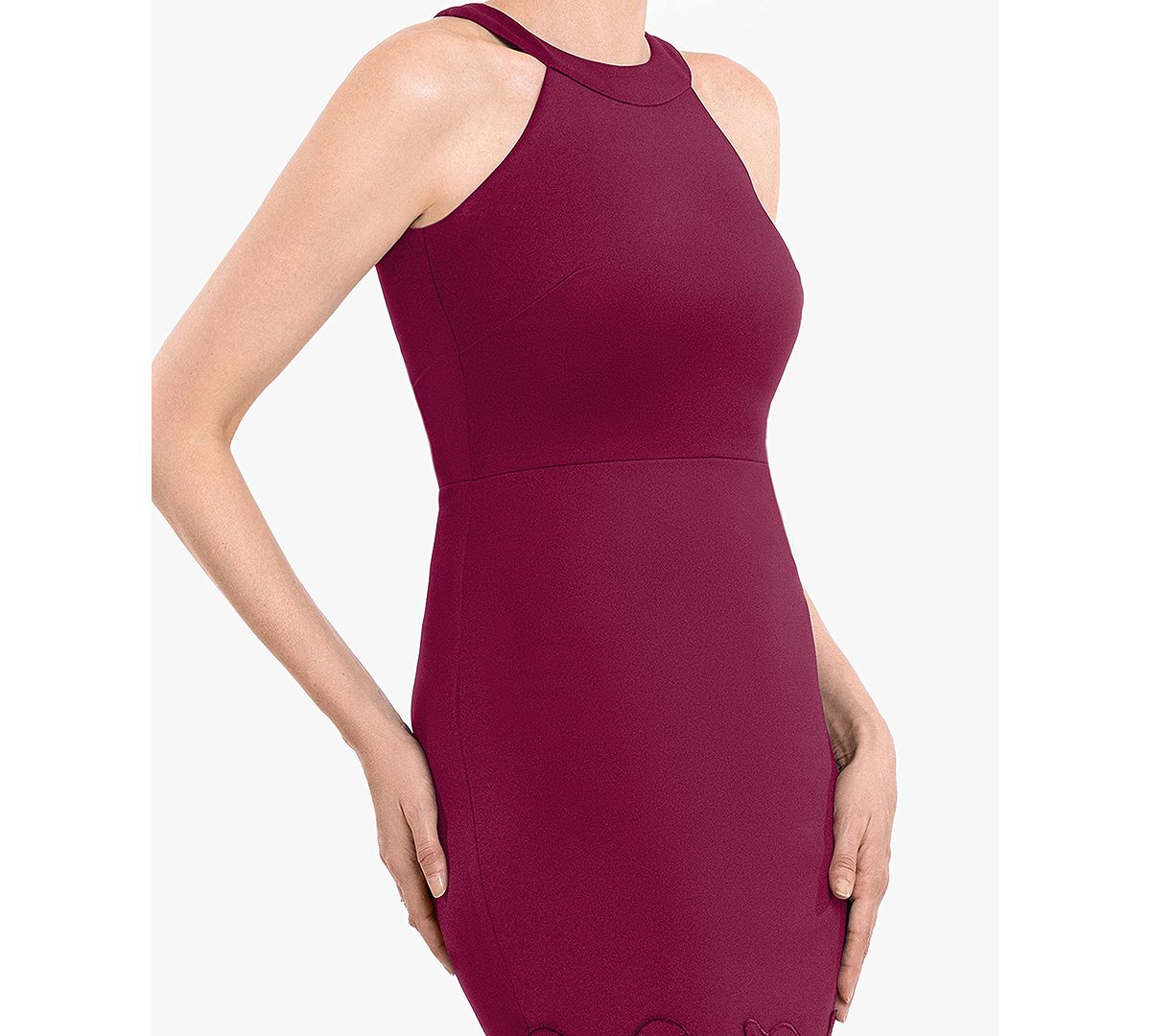 Betsy & Adam Petite Sleeveless Halter Neck Dress view 3 — MAYCSS fashion products