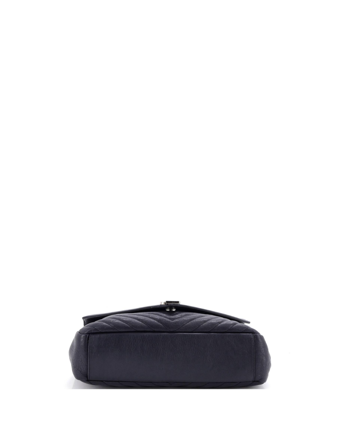 Pre-Owned Saint Laurent Large Classic Monogram College Bag Matelasse Chevron Leather