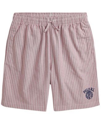 Boys' 8-20 Big Fit Striped Cotton Oxford Shorts