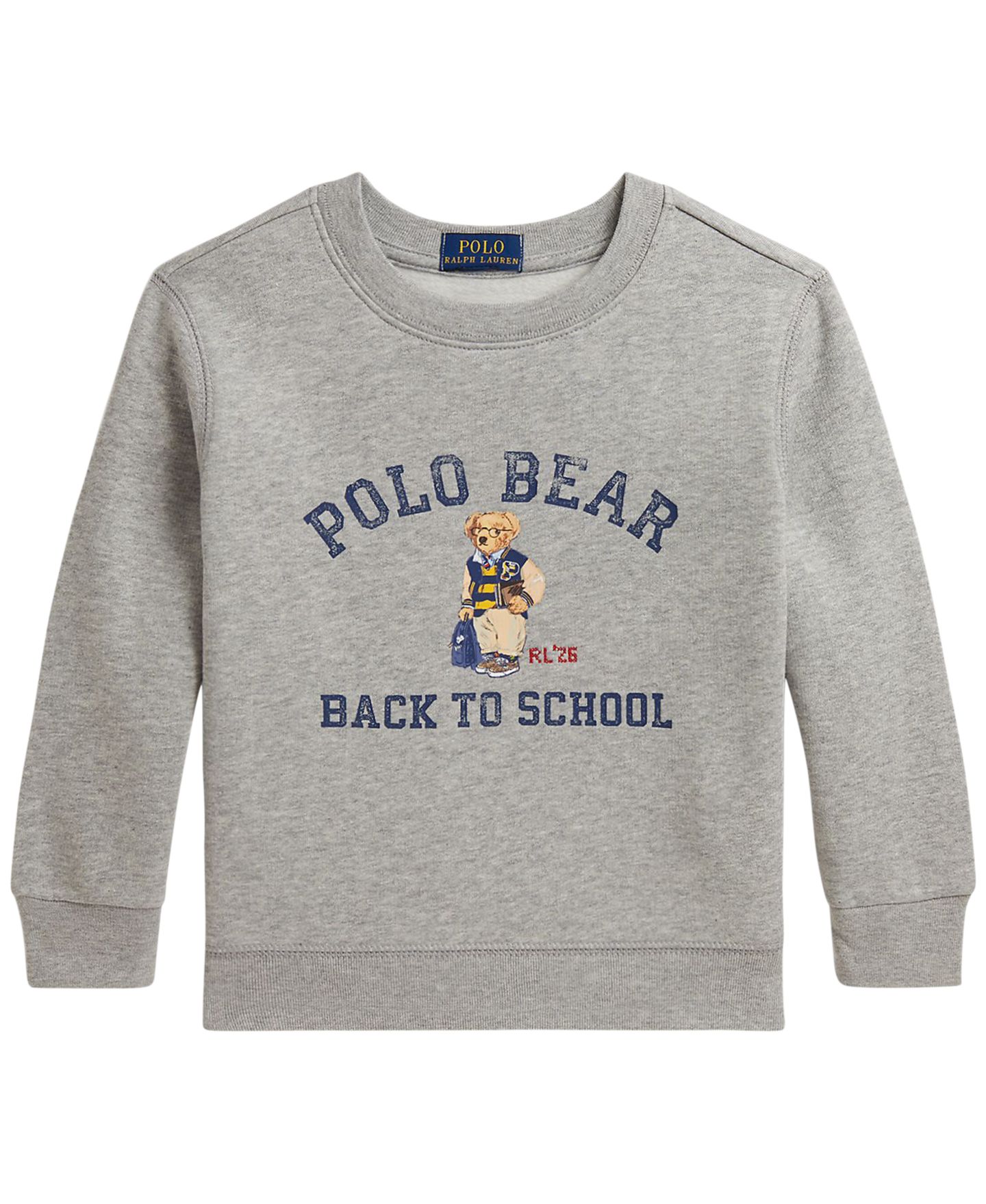 Толстовка Polo Ralph Lauren Polo Bear Fleece Long-Sleeve Sweatshirt для мальчиков, цвет: Меланжевый — фото 1