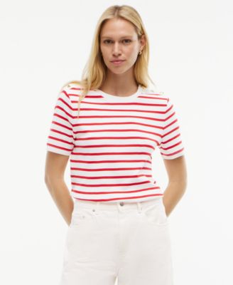 Women's Ribbed Boxy Crewneck T-Shirt