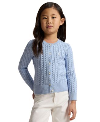 Girls' 2T-6X Mini-Cable Cardigan