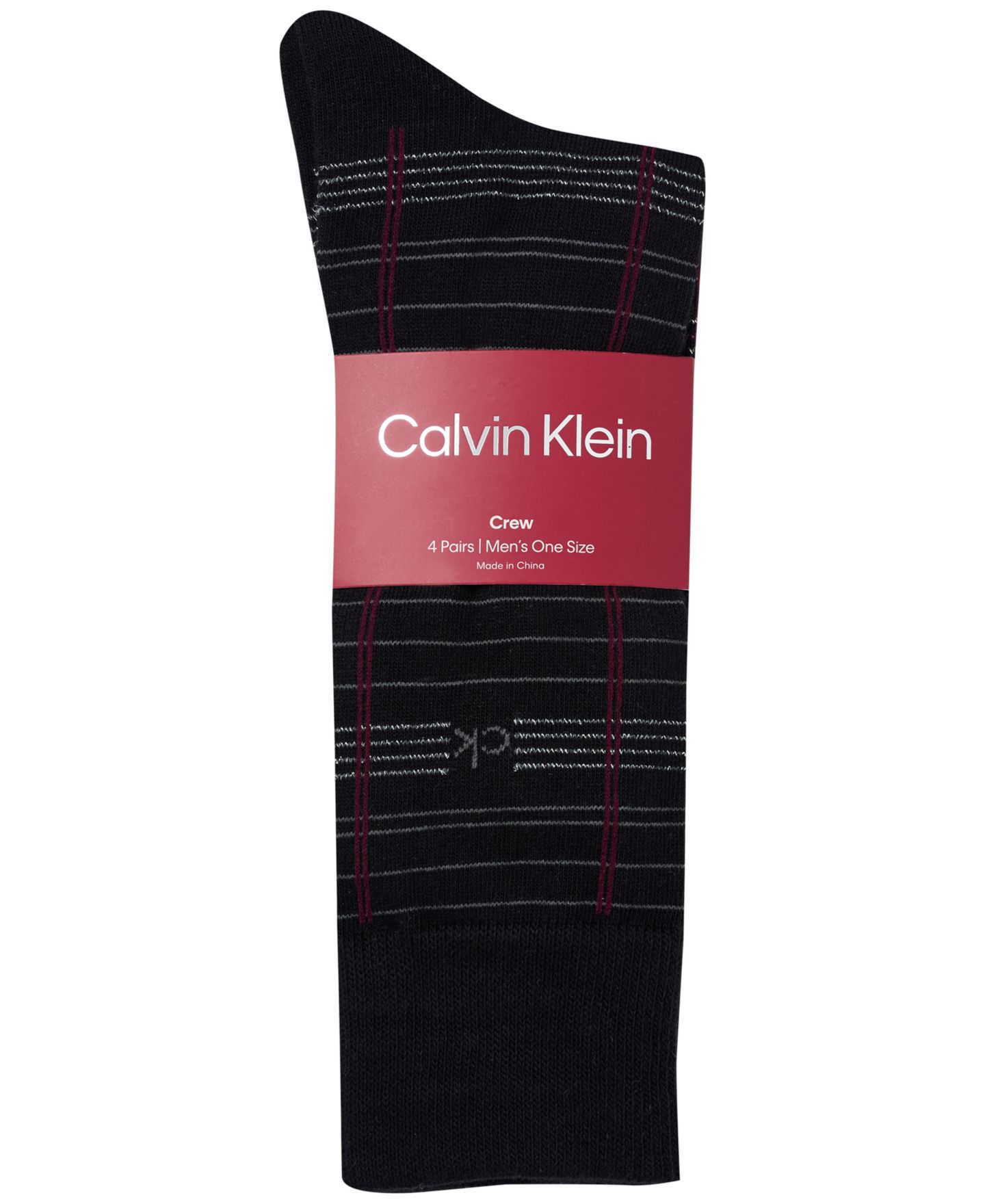 Носки для мужчин, средней высоты, вискоза, 4 шт. — Calvin Klein, цвет: Чёрный / Серый — фото 4