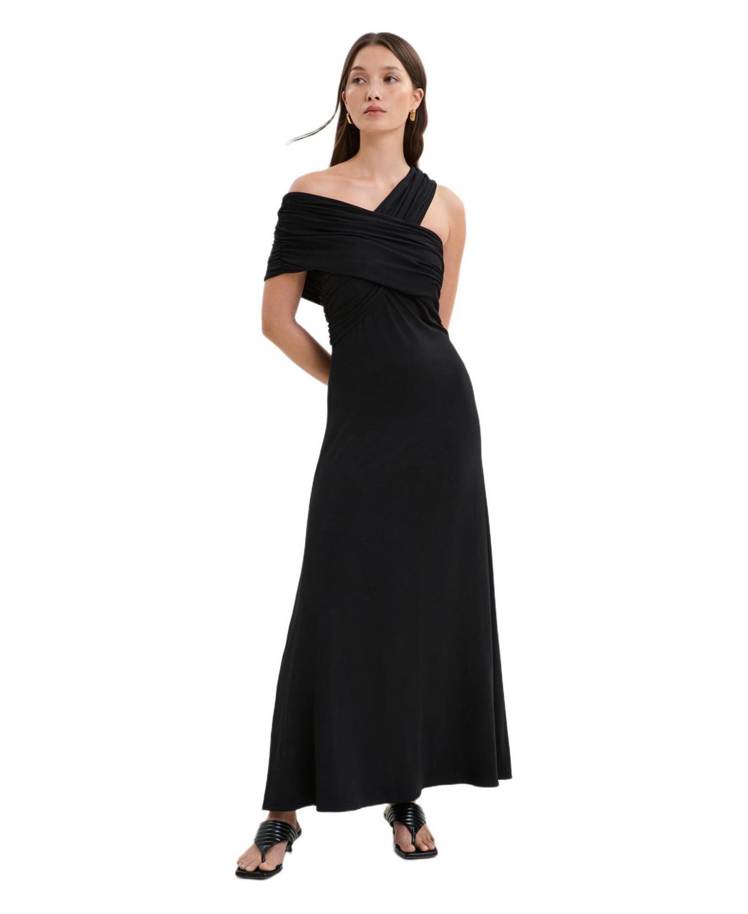 Women's Alyssa Convertible-Strap A-Line Jersey Maxi Dress