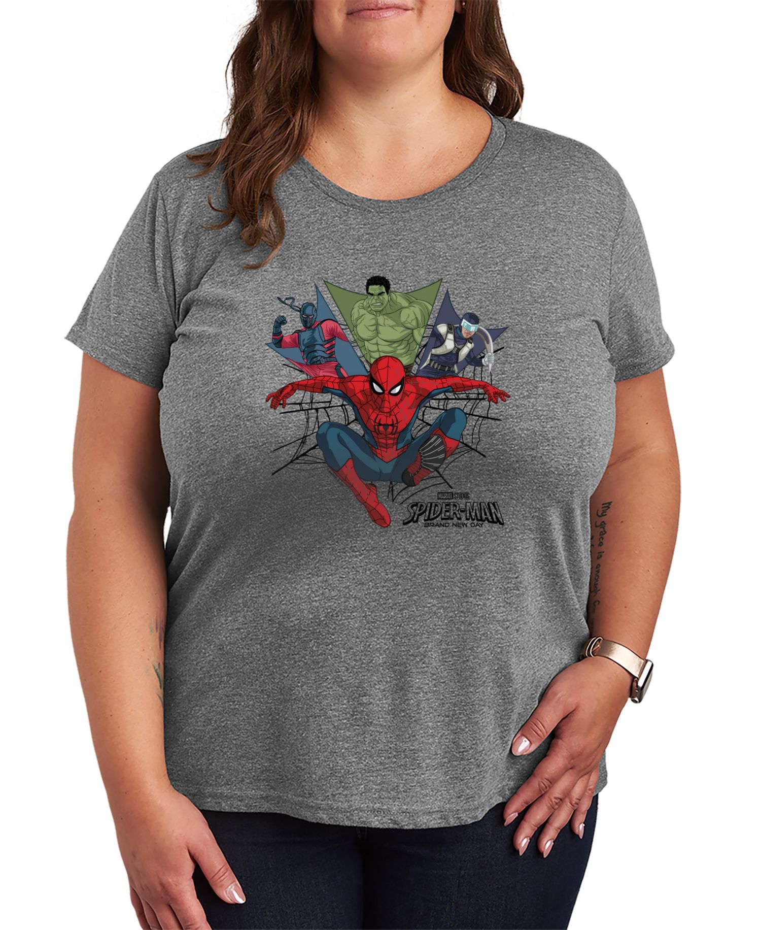 Plus Size Spider-Man Brand New Day Heroes Graphic T-Shirt