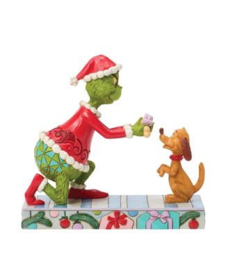 Grinch Grinch Giving Max a Gift Figurine