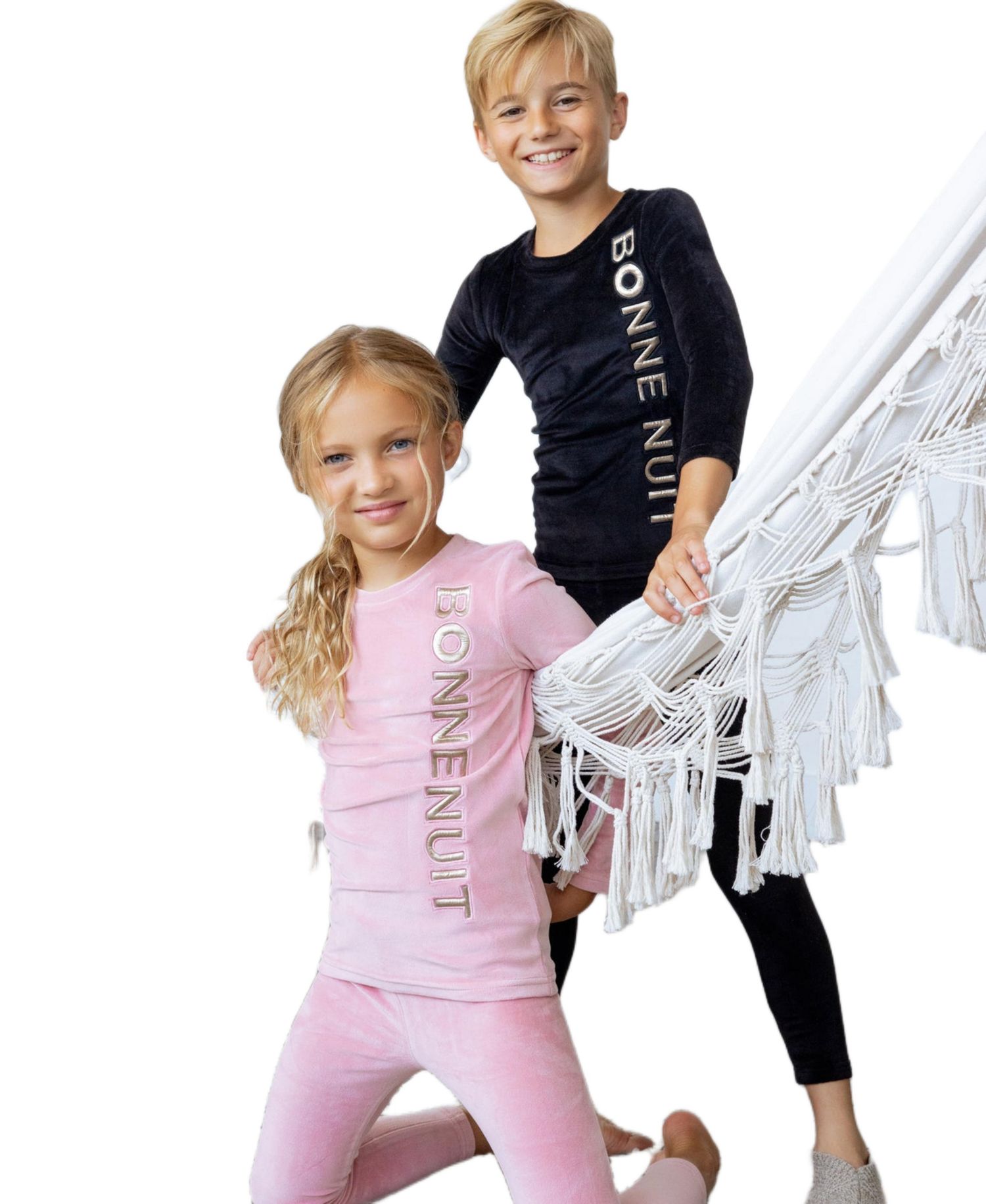 Kids 2-20 Velour Puffy Letters Loungewear Set