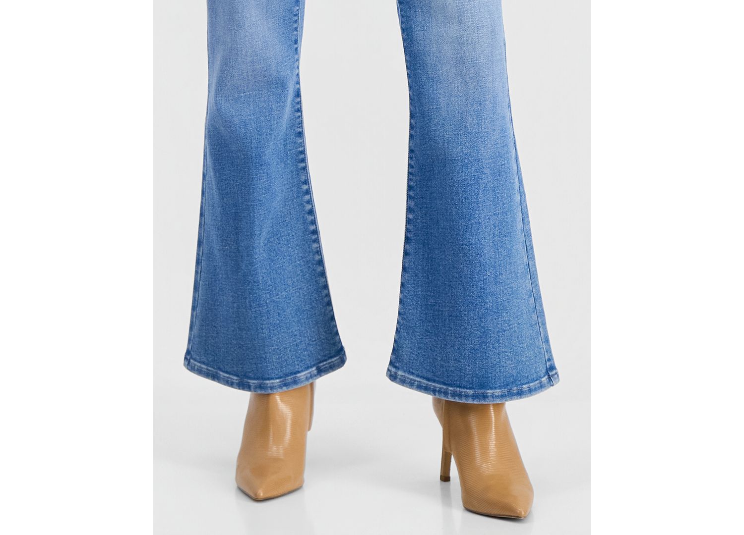 Petite High-Rise Flare-Leg Jeans
