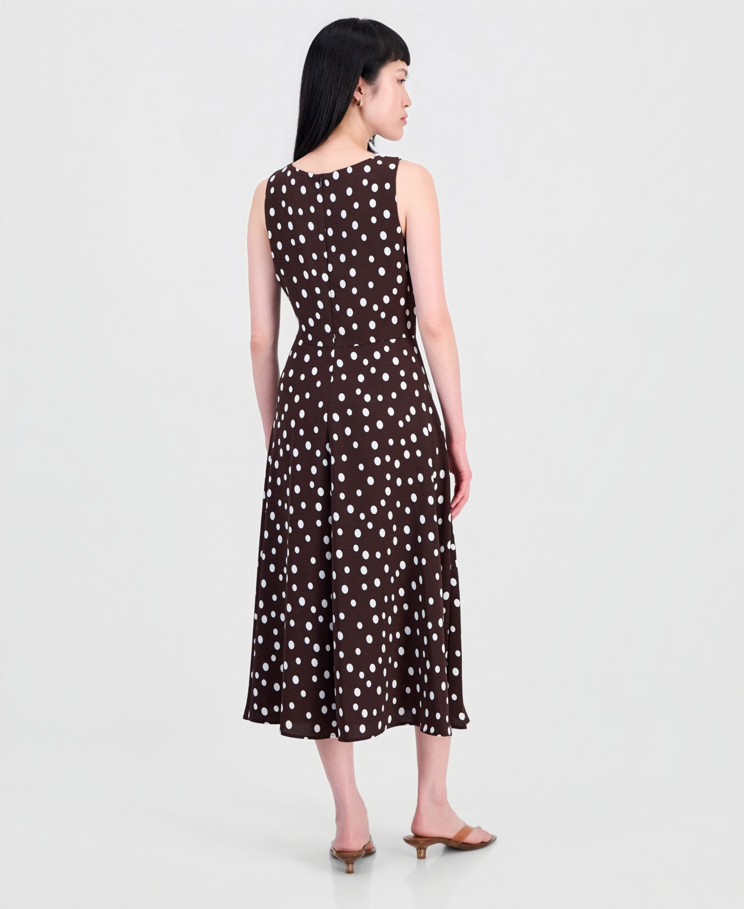 Women's Printed Side-Shirred Fit & Flare Dress
