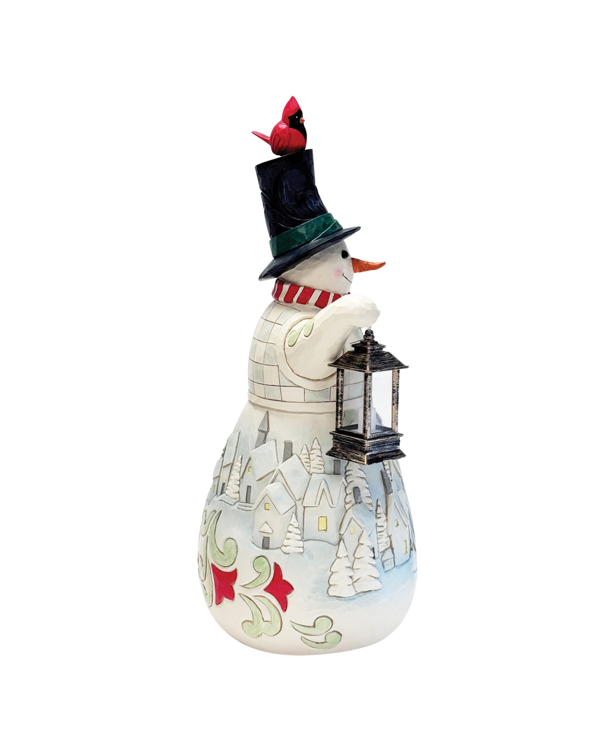 Jim Shore Heartwood Creek Statue Snowman with Led Candle