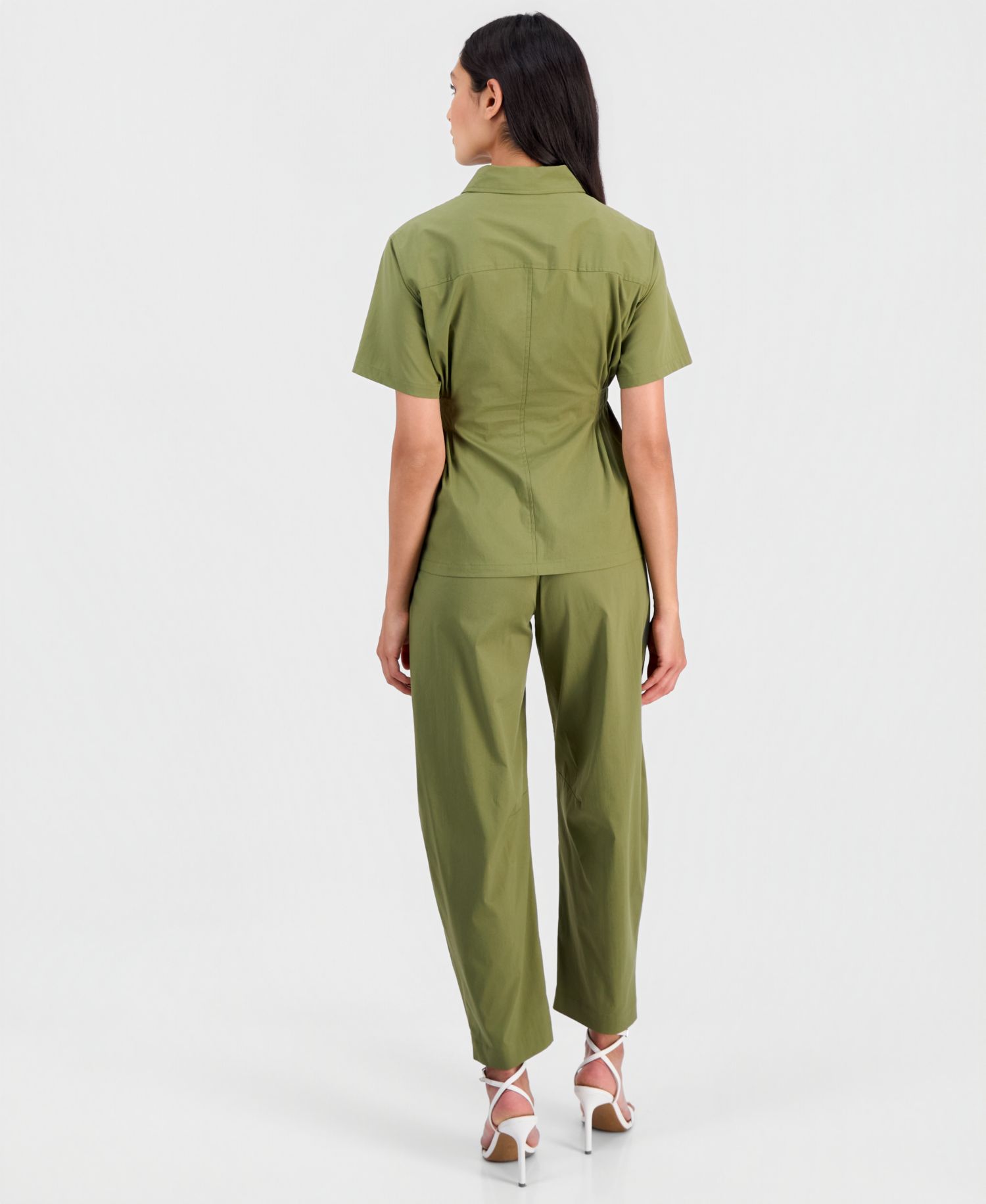 Women's Pull-On Barrel-Leg Ankle Pants
