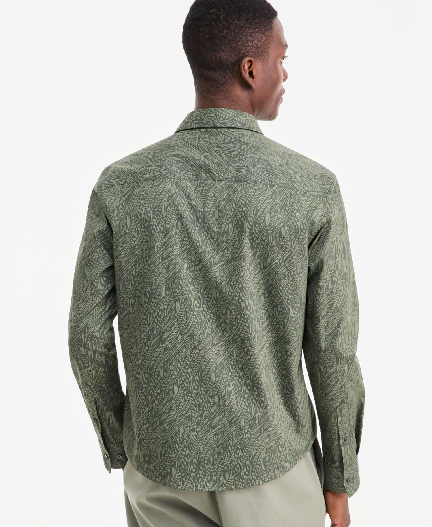 Men's Baker Geometric Long-Sleeve Shirt
