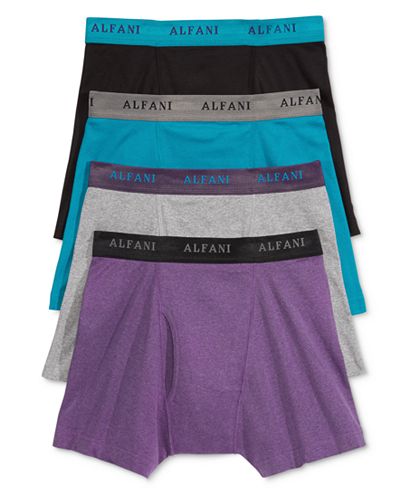 Alfani Men's 4 Pack. Cotton Boxer Briefs, Only at Macy's